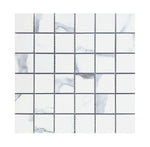 2x2 Calacatta Blue Matte Square Porcelain Mosaic Tile-American Tile Depot