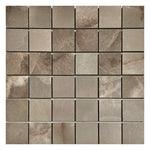 Dreama Choco Matte Square Porcelain Mosaic Tile-American Tile Depot