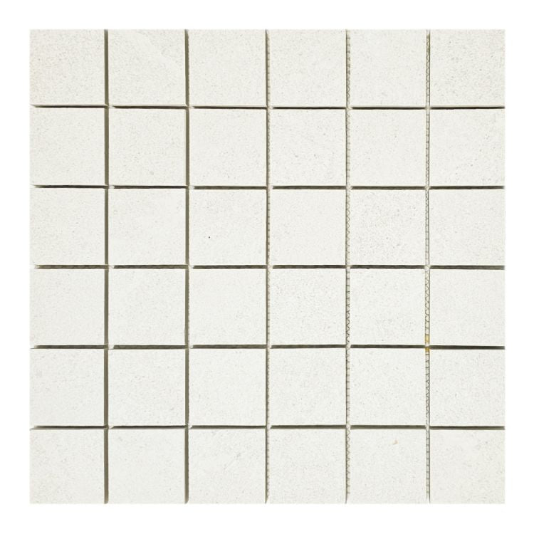 2x2 Rhythm Snow Square Porcelain Mosaic Tile-American Tile Depot