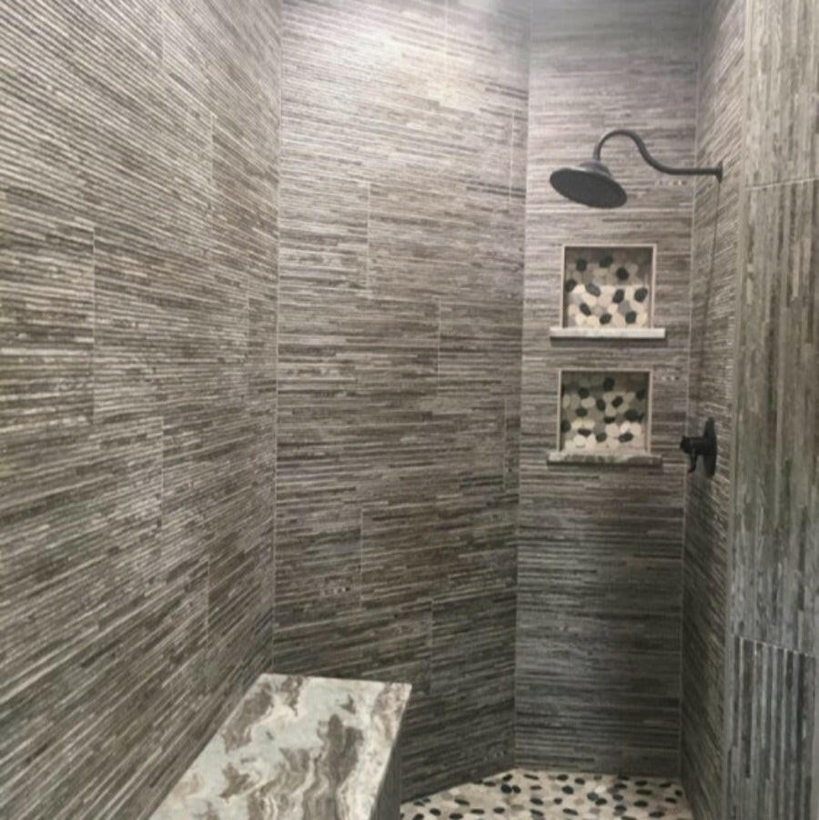 13x36 Clever 390 Ceniza Matte Stone Look Porcelain Tile-American Tile Depot