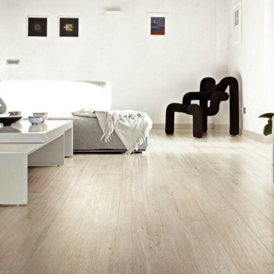 8x48 Selection Oak White Wood Look Porcelain Tile-American Tile Depot