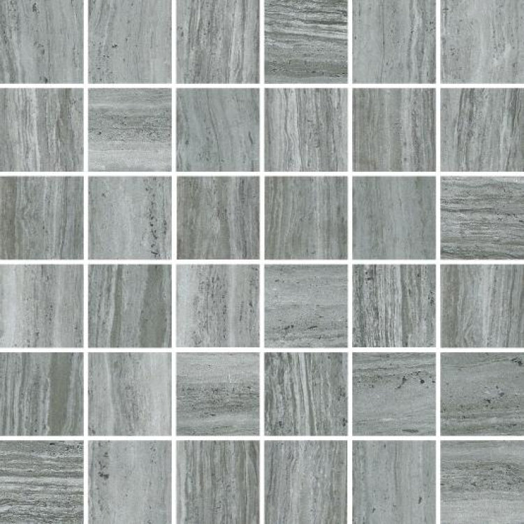 Brook Grey Matte Square Porcelain Mosaic Tile-American Tile Depot