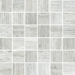 Brook White Matte Square Porcelain Mosaic Tile-American Tile Depot