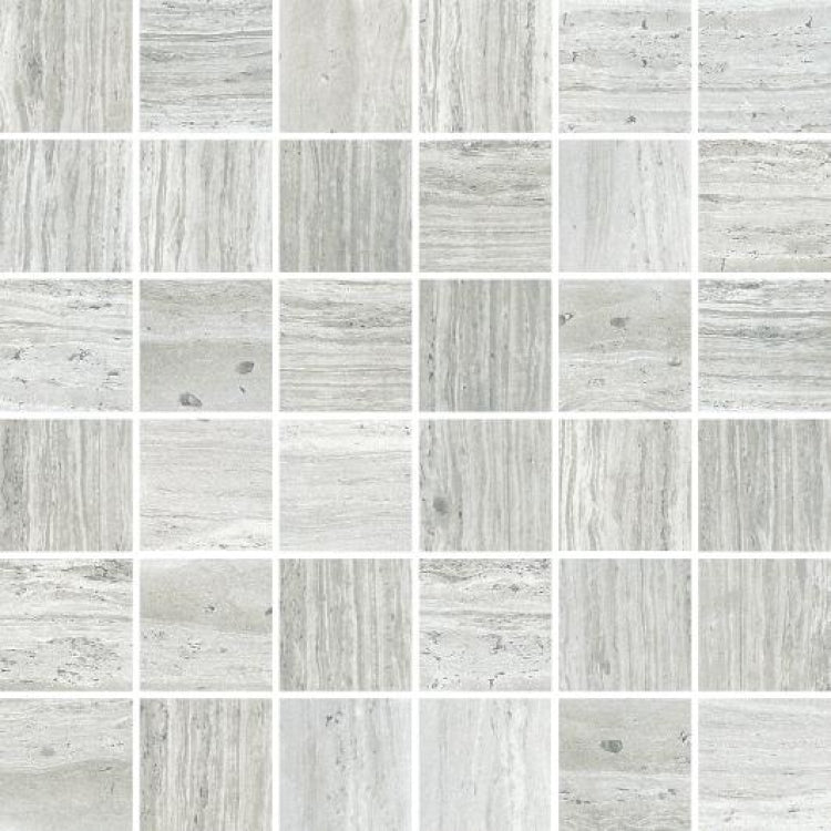 Brook White Matte Square Porcelain Mosaic Tile-American Tile Depot