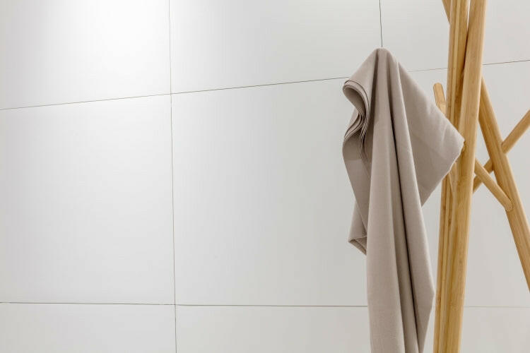 24x24 White Tile Matte Pure Color Look Marble Laminated Porcelain Tile-American Tile Depot