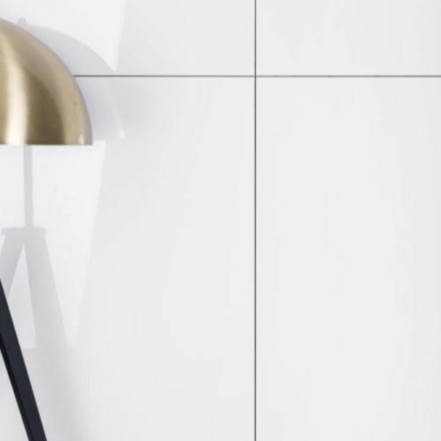 24x48 White Tile Polished Pure Color Look Marble Laminated Porcelain Tile-American Tile Depot