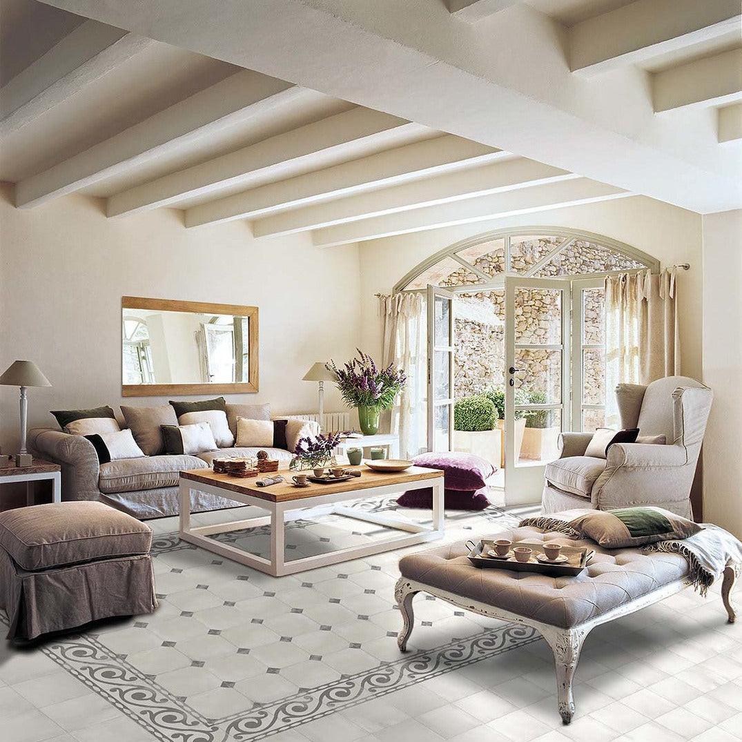 7.5x7.5 Avenue Pearl Matte Concrete Look Porcelain Tile 7.5x7.5 Avenue Pearl Matte Concrete Look Porcelain Tile - American Tile Depot
