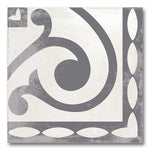 7.5x7.5 Decor Black Angle Corner Matte Encaustic Look Porcelain Tile 7.5x7.5 Decor Black Angle Corner Matte Encaustic Look Porcelain Tile - American Tile Depot