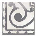 7.5x7.5 Decor Black Angle Corner Matte Encaustic Look Porcelain Tile 7.5x7.5 Decor Black Angle Corner Matte Encaustic Look Porcelain Tile - American Tile Depot