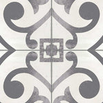 7.5x7.5 Decor Black Angle Corner Matte Encaustic Look Porcelain Tile 7.5x7.5 Decor Black Angle Corner Matte Encaustic Look Porcelain Tile - American Tile Depot