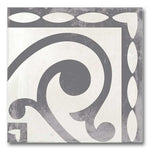 7.5x7.5 Decor Black Angle Corner Matte Encaustic Look Porcelain Tile 7.5x7.5 Decor Black Angle Corner Matte Encaustic Look Porcelain Tile - American Tile Depot