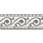 7.5x7.5 Decor Black Edge Matte Encaustic Look Porcelain Tile 7.5x7.5 Decor Black Edge Matte Encaustic Look Porcelain Tile - American Tile Depot