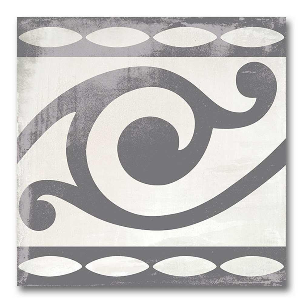 7.5x7.5 Decor Black Edge Matte Encaustic Look Porcelain Tile 7.5x7.5 Decor Black Edge Matte Encaustic Look Porcelain Tile - American Tile Depot