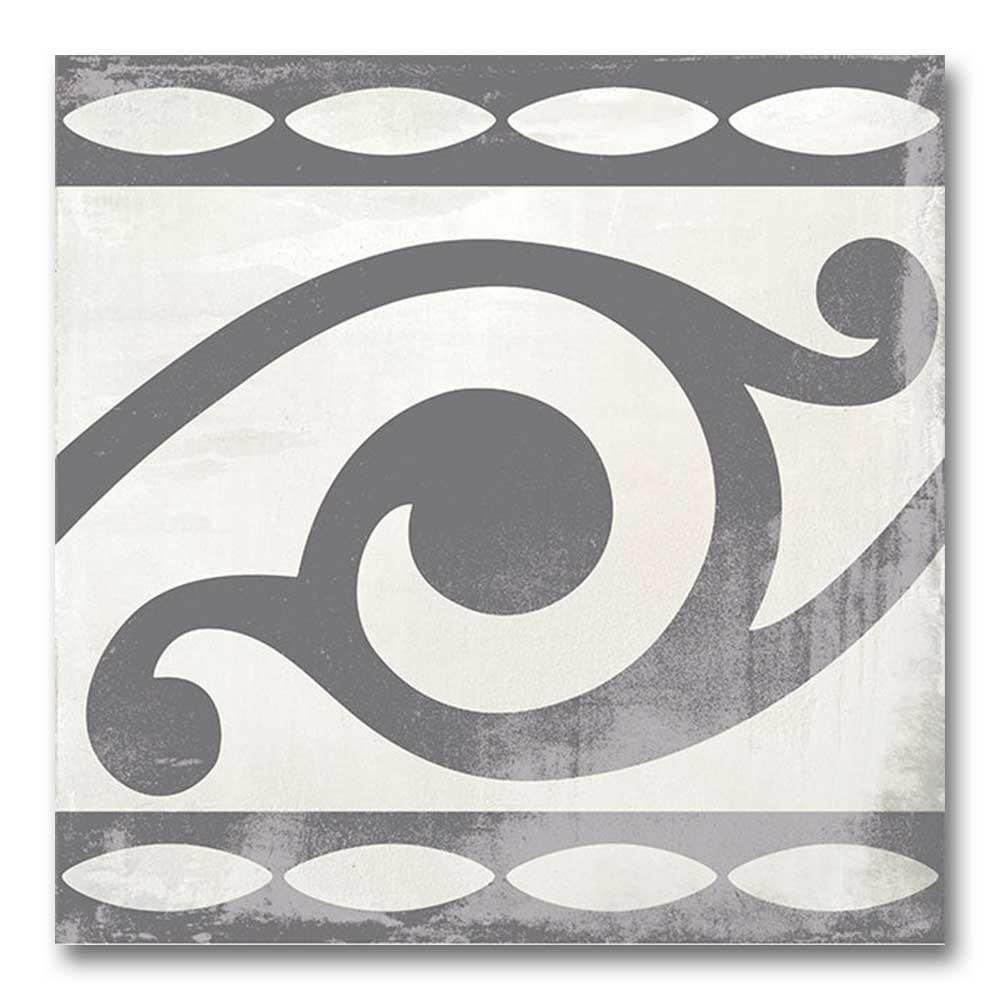 7.5x7.5 Decor Black Edge Matte Encaustic Look Porcelain Tile 7.5x7.5 Decor Black Edge Matte Encaustic Look Porcelain Tile - American Tile Depot