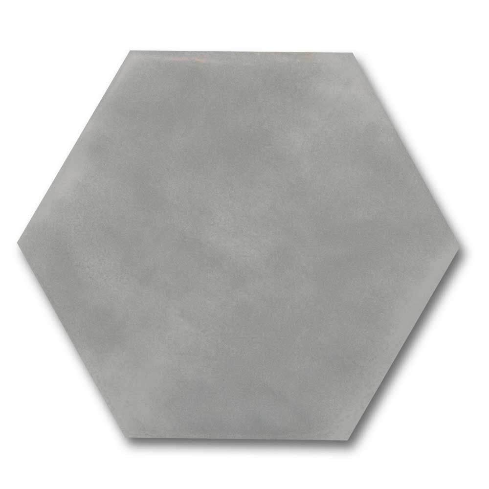 7x8 Faience Ash Hexagon Matte Ceramic Wall Tile
