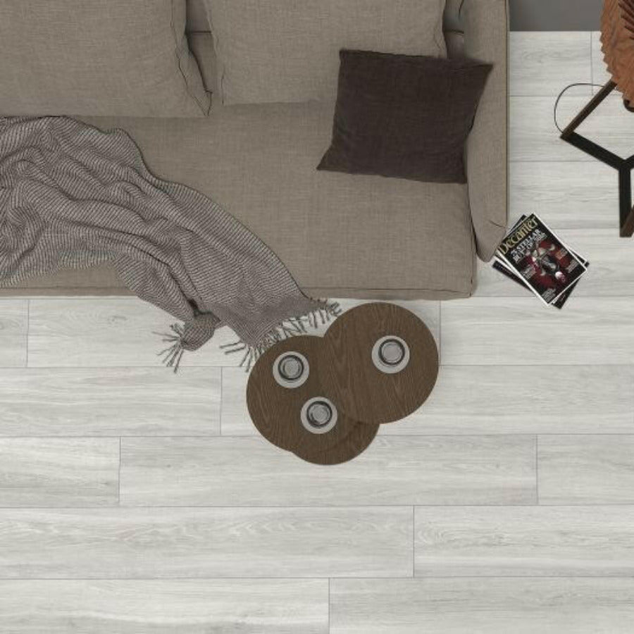 8x48 Quindel Blanco Matte Wood Look Porcelain Tile 8x48 Quindel Blanco Matte Wood Look Porcelain Tile - American Tile Depot