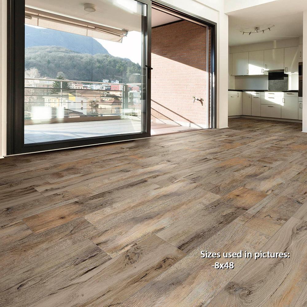 8x48 Vintage Brown Natural Wood Look Porcelain Tile 8x48 Vintage Brown Natural Wood Look Porcelain Tile - American Tile Depot