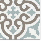 8x8 Alabaster Aqua Deco Matte Ceramic Tile 8x8 Alabaster Aqua Deco Matte Ceramic Tile - American Tile Depot