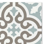 8x8 Alabaster Aqua Deco Matte Ceramic Tile 8x8 Alabaster Aqua Deco Matte Ceramic Tile - American Tile Depot
