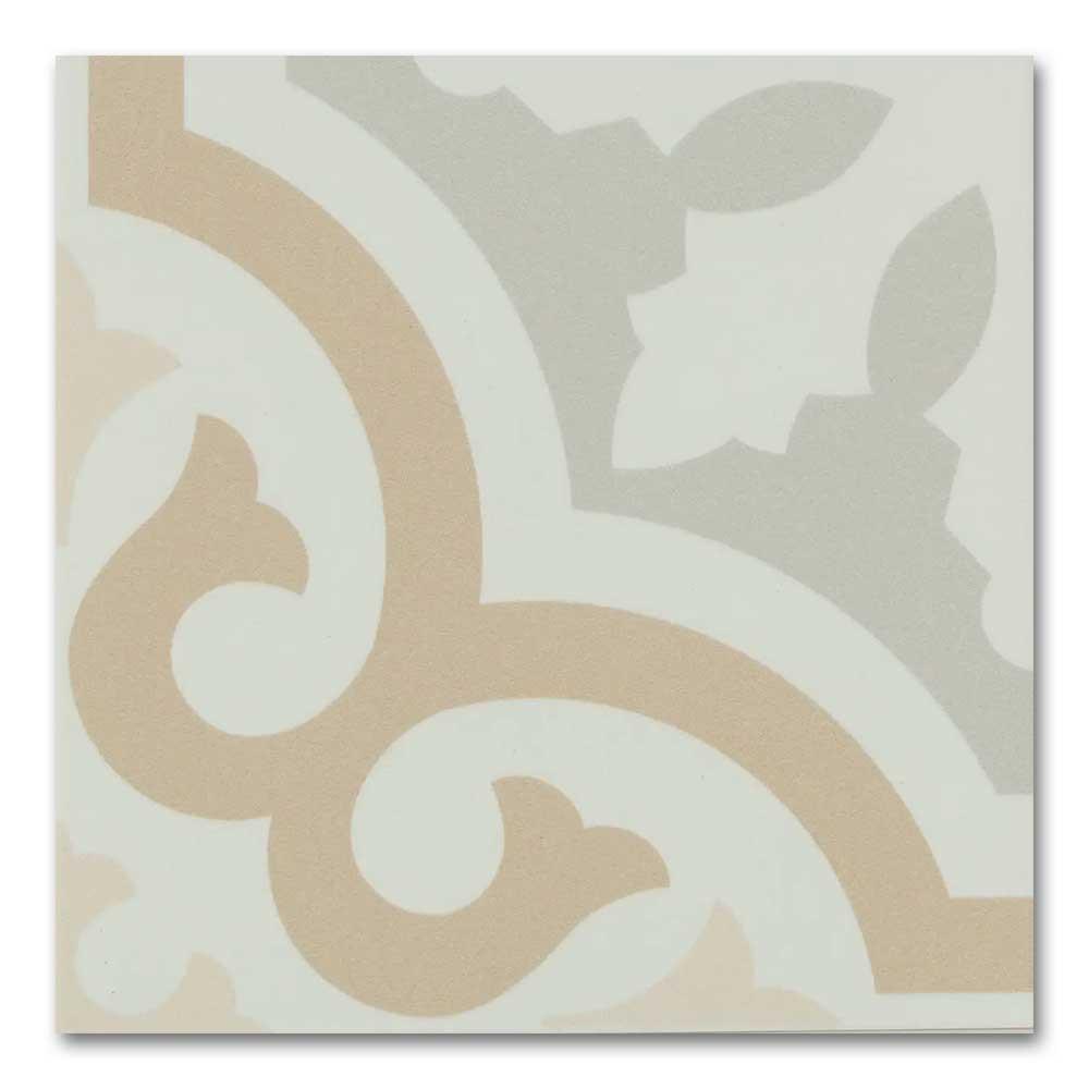 8x8 Alabaster Dulce Deco Matte Ceramic Wall Tile 8x8 Alabaster Dulce Deco Matte Ceramic Wall Tile - American Tile Depot