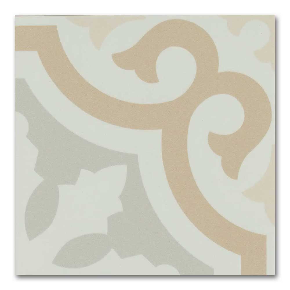 8x8 Alabaster Dulce Deco Matte Ceramic Wall Tile