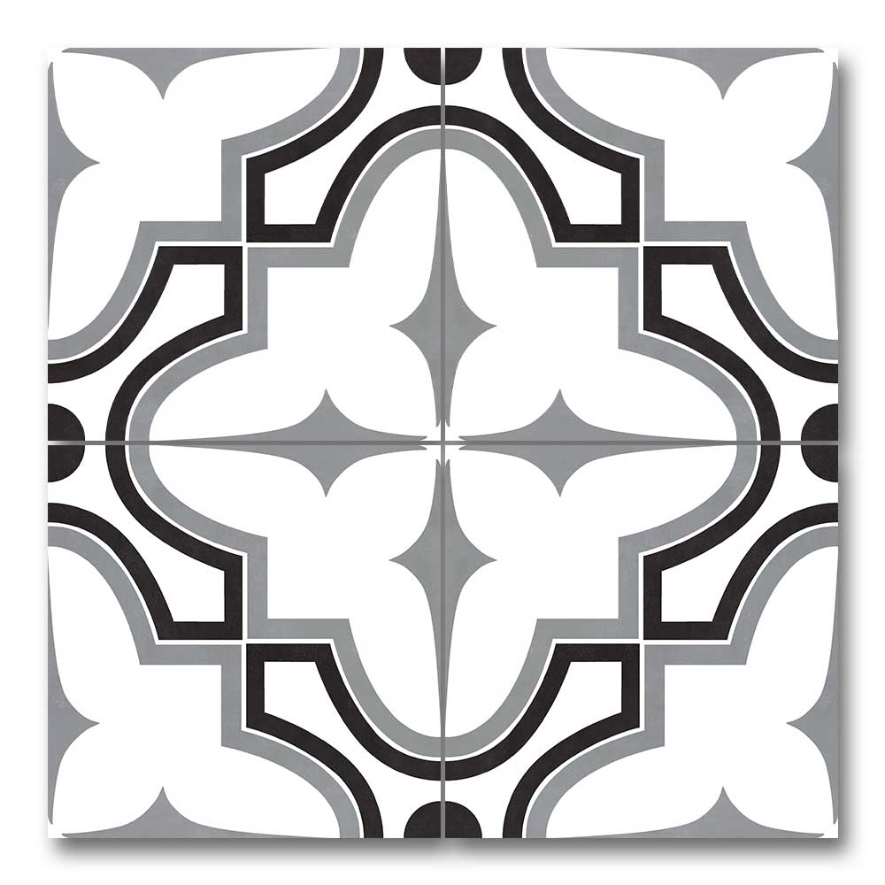 8x8 Alabaster Market Deco Matte Ceramic Wall Tile
