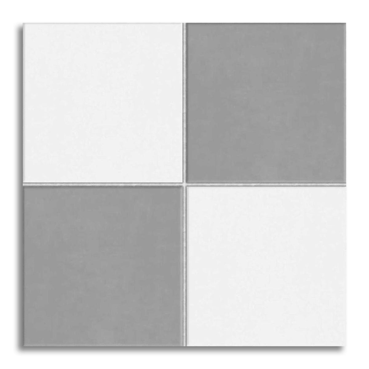 8x8 Checkerboard Tile - Alabaster Ash & Pearl Matte Ceramic - American Tile Depot
