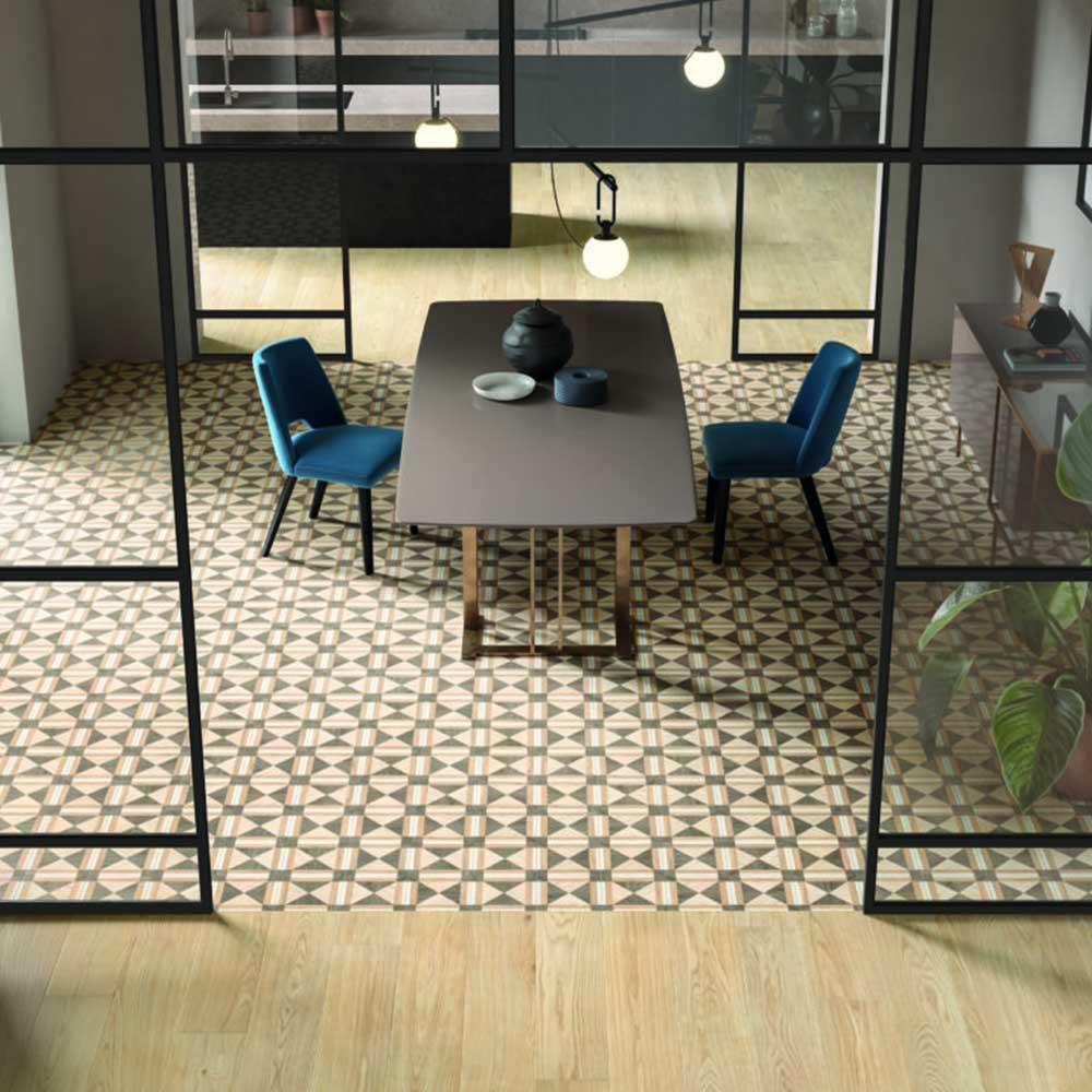 8x8 Domino Riquadro Matte Wood Grain Look Porcelain Tile 8x8 Domino Riquadro Matte Wood Grain Look Porcelain Tile - American Tile Depot