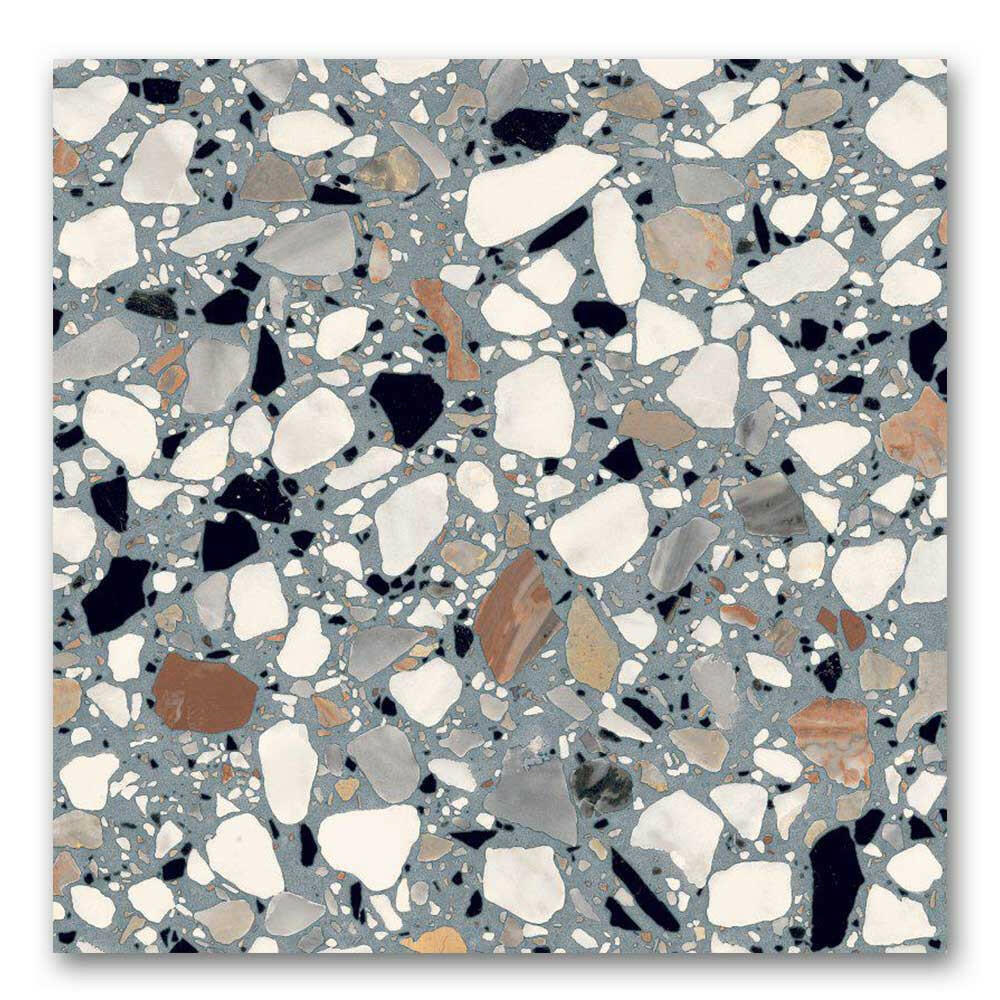 8x8 Frammenti Azzurro Macro Matte Terrazzo Look Porcelain Tile 8x8 Frammenti Azzurro Macro Matte Terrazzo Look Porcelain Tile - American Tile Depot