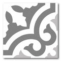 8x8 Habana Gray Deco Matte Porcelain