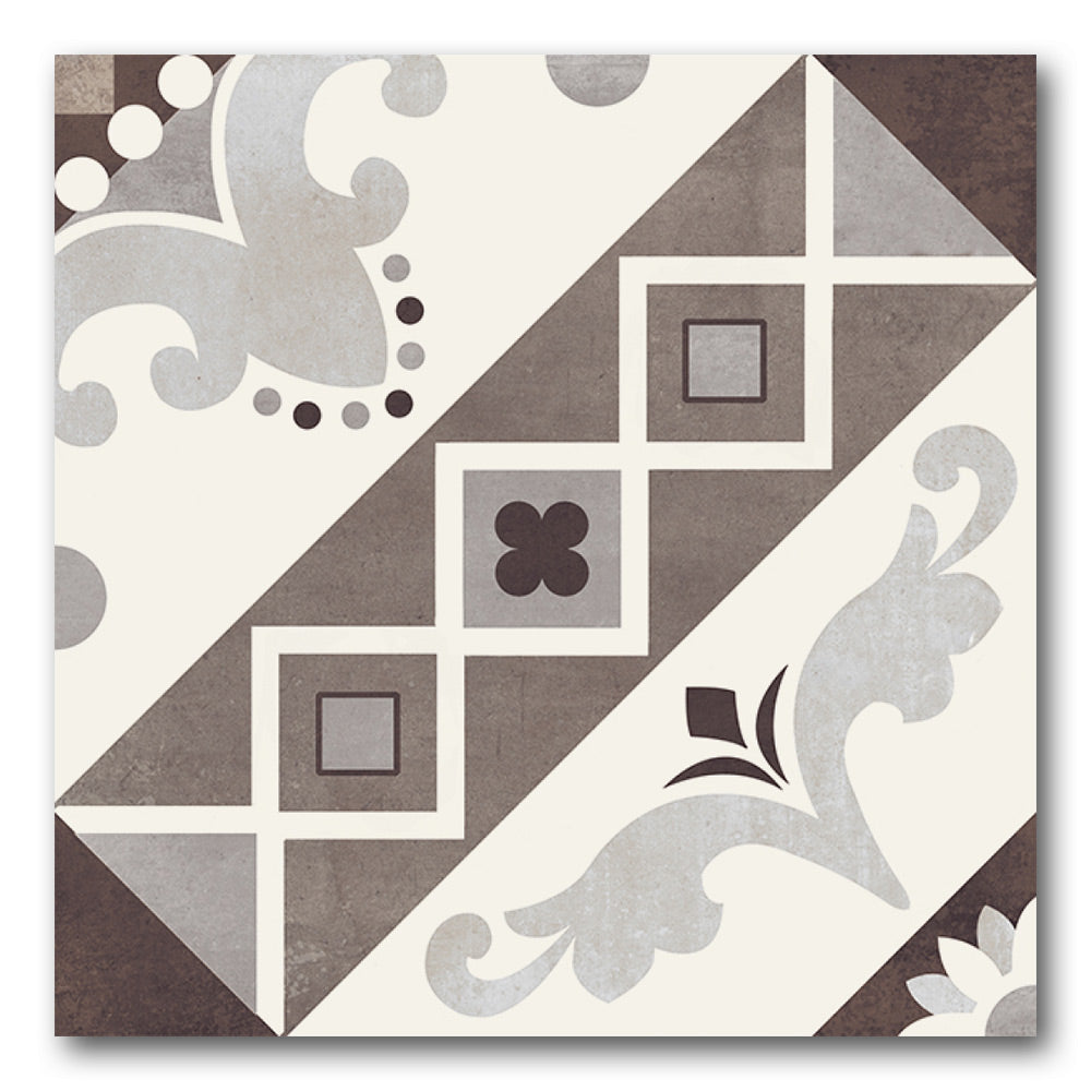 8x8 Luxora Belleville Blu Geometric Luxora Porcelain Tile