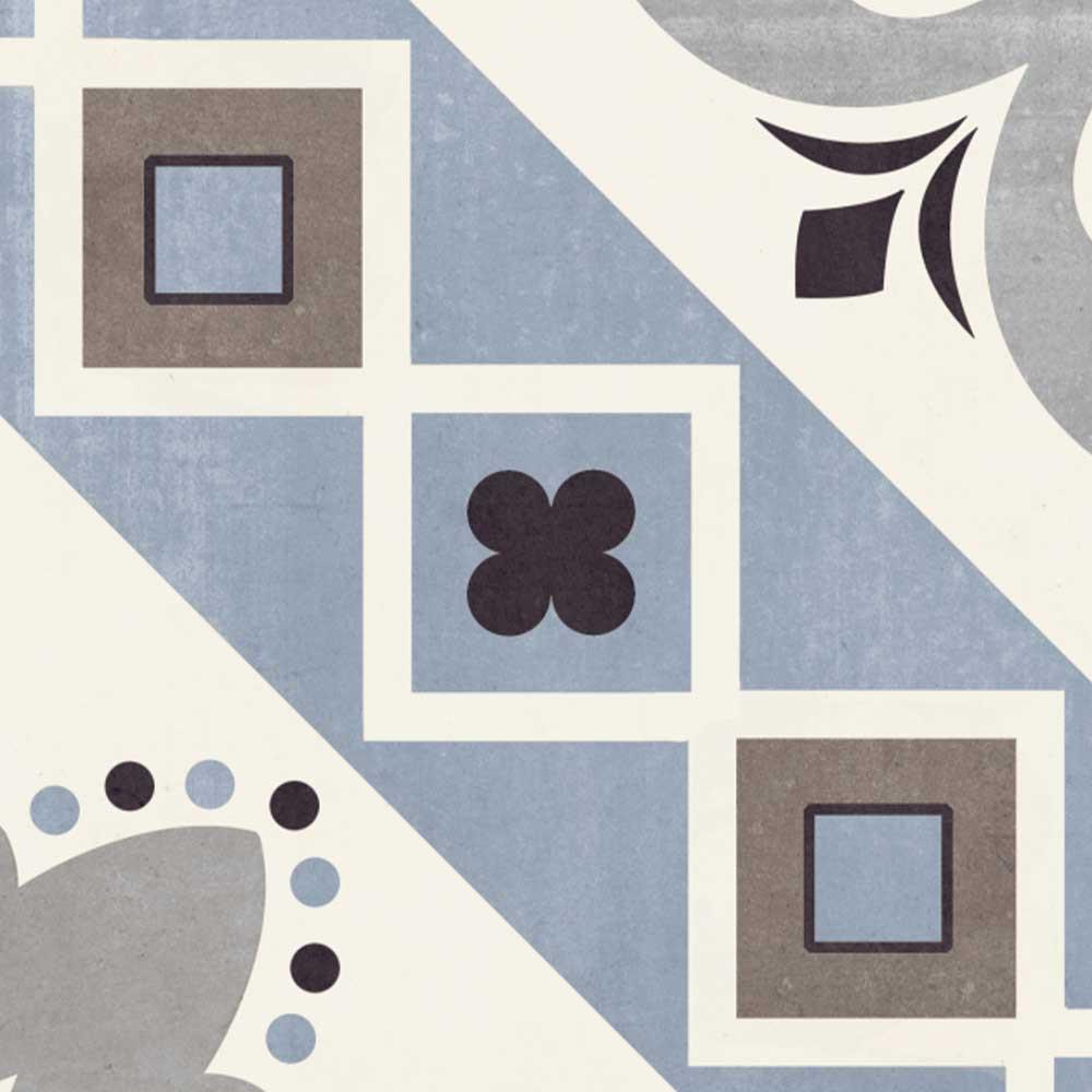 8x8 Scorvex Belleville Blu Matte Deco Porcelain Tile 8x8 Scorvex Belleville Blu Matte Deco Porcelain Tile - American Tile Depot