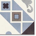 8x8 Scorvex Belleville Blu Matte Deco Porcelain Tile 8x8 Scorvex Belleville Blu Matte Deco Porcelain Tile - American Tile Depot