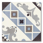 8x8 Scorvex Belleville Blu Matte Deco Porcelain Tile 8x8 Scorvex Belleville Blu Matte Deco Porcelain Tile - American Tile Depot
