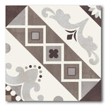 8x8 Scorvex Belleville Marrone Matte Deco Porcelain Tile 8x8 Scorvex Belleville Marrone Matte Deco Porcelain Tile - American Tile Depot