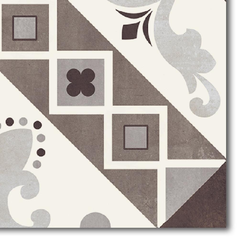 8x8 Scorvex Belleville Marrone Matte Deco Porcelain Tile 8x8 Scorvex Belleville Marrone Matte Deco Porcelain Tile - American Tile Depot