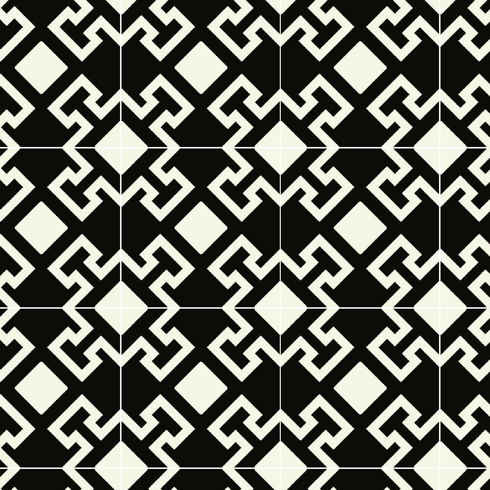 8x8 Scorvex Charonne Nero Matte Deco Porcelain Tile 8x8 Scorvex Charonne Nero Matte Deco Porcelain Tile - American Tile Depot