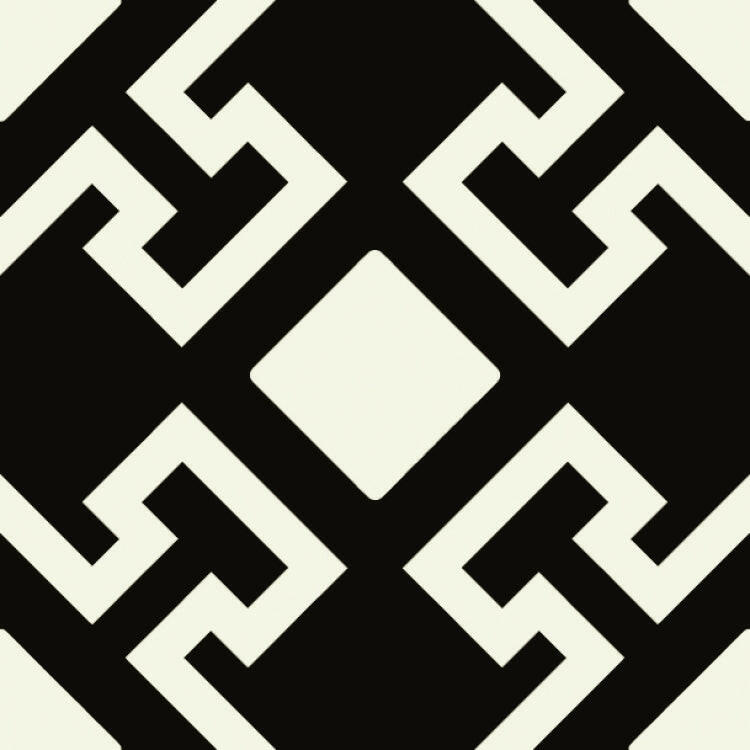 8x8 Scorvex Charonne Nero Matte Deco Porcelain Tile 8x8 Scorvex Charonne Nero Matte Deco Porcelain Tile - American Tile Depot