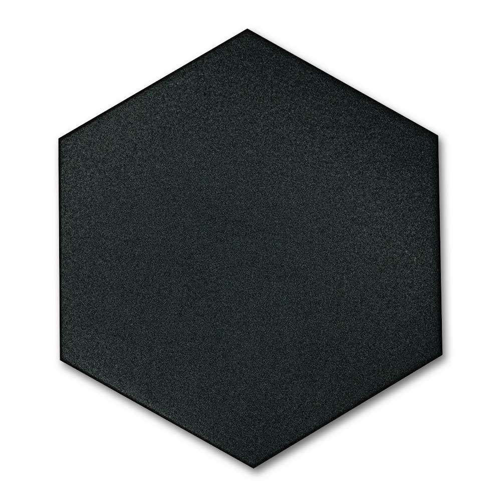 8x9 Alabaster Carbon Hexagon Matte Ceramic Wall Tile