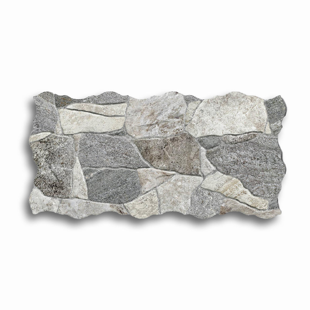 9x18 Belcaire Gris Matte Flagstone Look Porcelain Tile - American Tile Depot