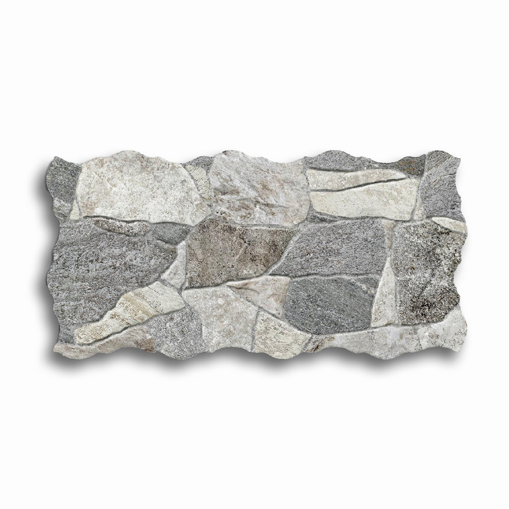 9x18 Belcaire Gris Matte Flagstone Look Porcelain Tile - American Tile Depot