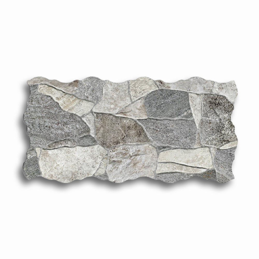 9x18 Belcaire Gris Matte Flagstone Look Porcelain Tile - American Tile Depot