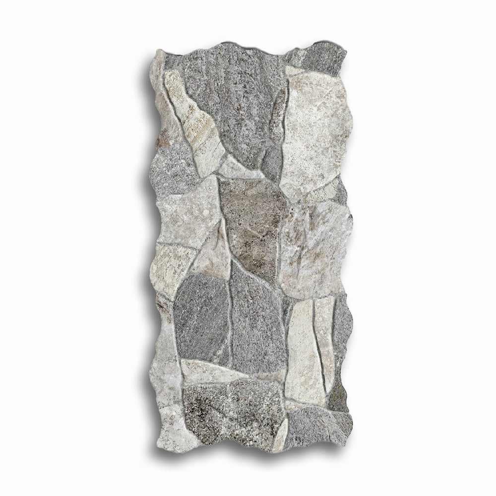 9x18 Belcaire Gris Matte Flagstone Look Porcelain Tile - American Tile Depot