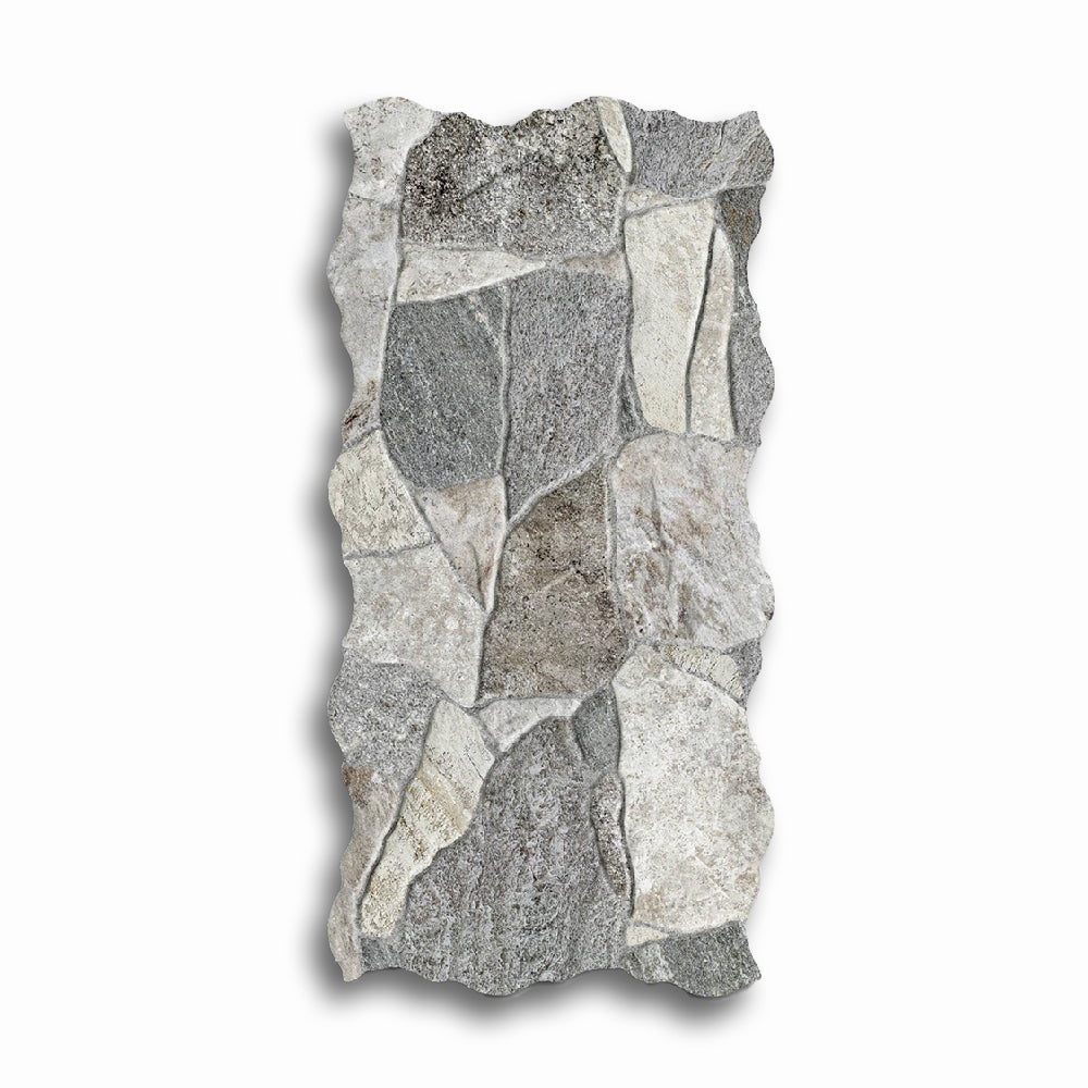 9x18 Belcaire Gris Matte Flagstone Look Porcelain Tile - American Tile Depot