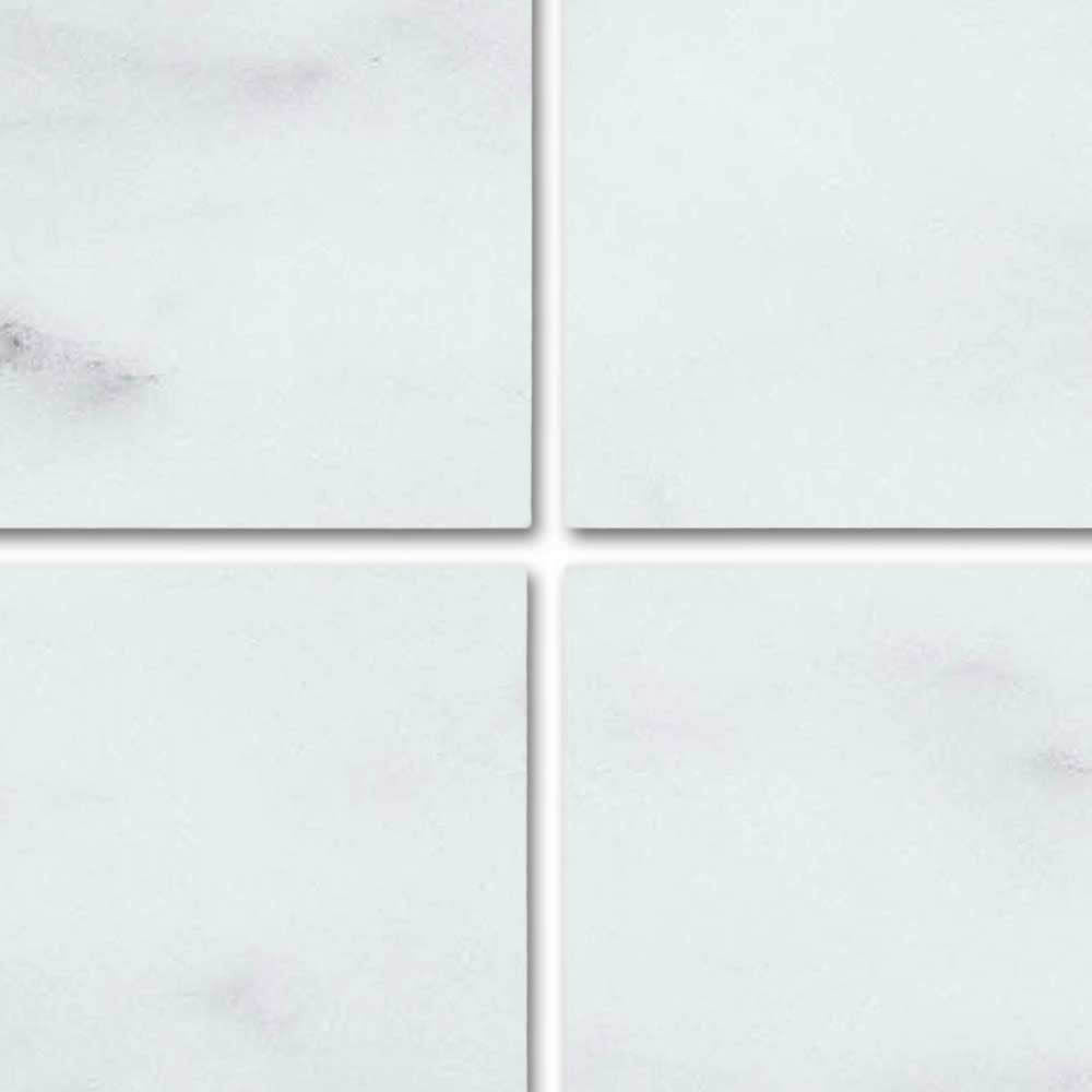 Special Cut | 9x9 Oriental White / Asian Statuary Marble Honed Tile