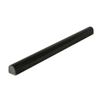 Absolute Black Granite Polished 3/4x12 Bullnose Liner - American Tile Depot