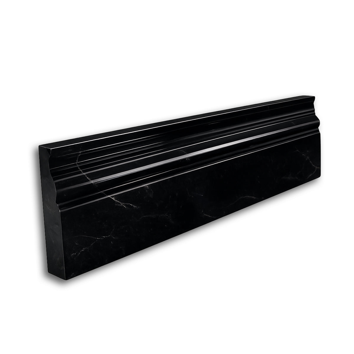 Absolute Black Granite Polished 4 3/4x12 Baseboard Trim Molding
