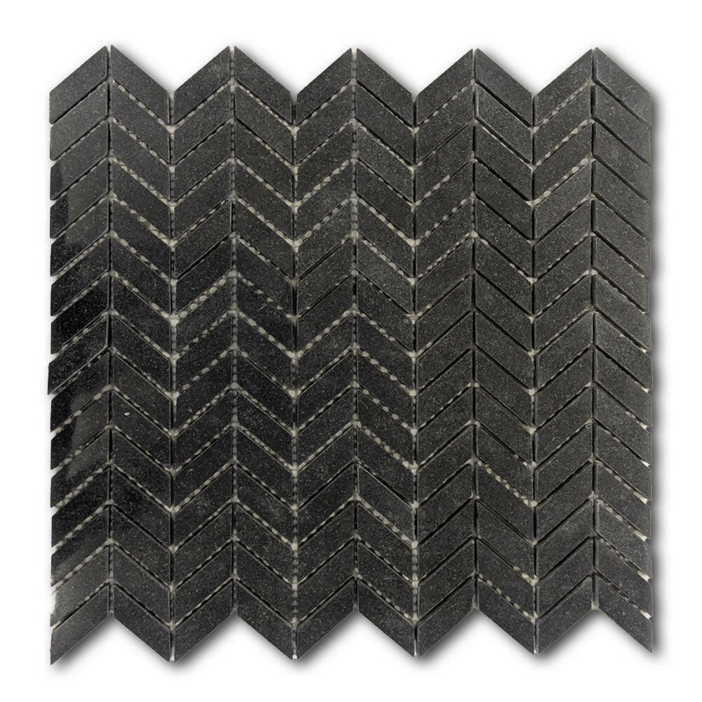 Absolute Black Granite Polished Mini Chevron Mosaic Tile Absolute Black Granite Polished Mini Chevron Mosaic Tile - American Tile Depot