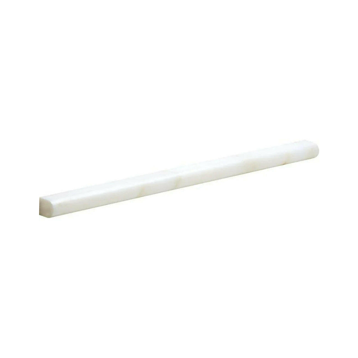 Afyon White Marble Polished 1/2x12 Pencil Liner - American Tile Depot