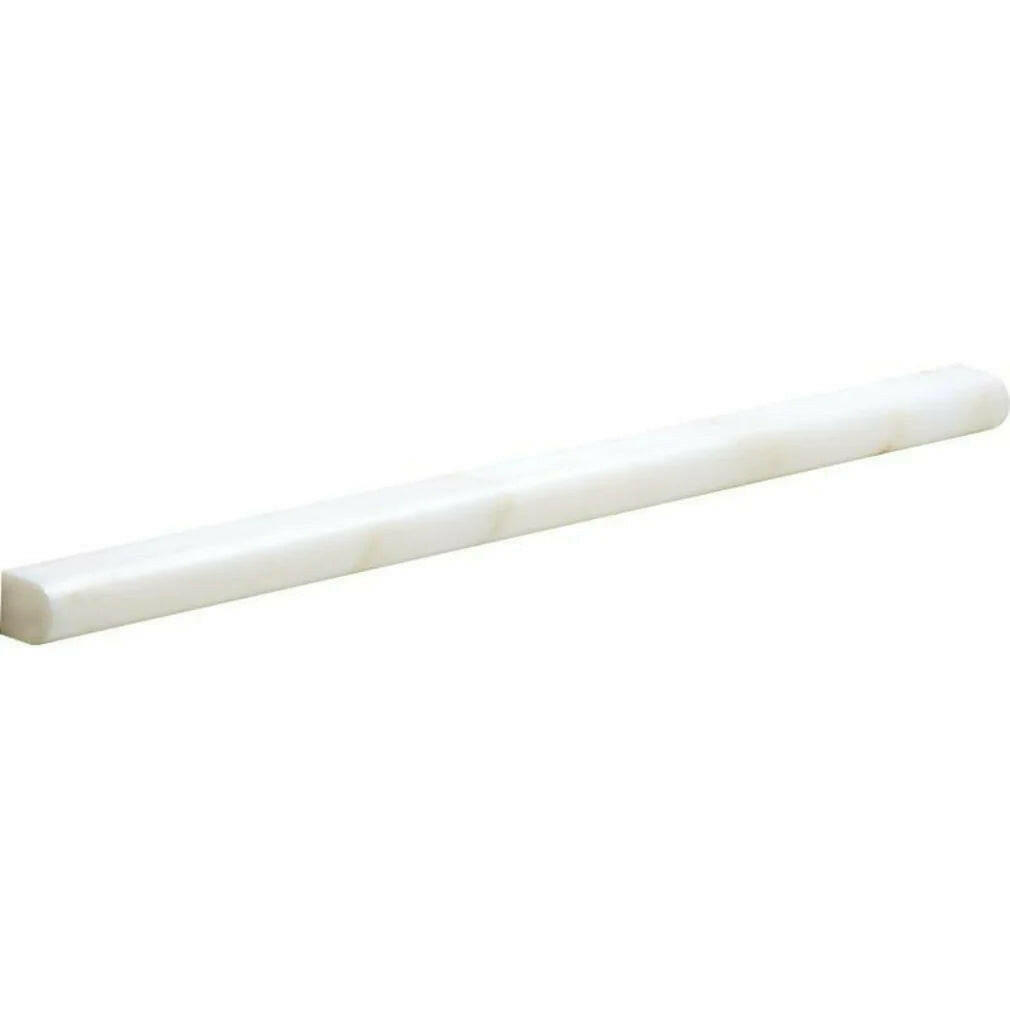 Afyon White Marble Polished 1/2x12 Pencil Liner Afyon White Marble Polished 1/2x12 Pencil Liner - American Tile Depot